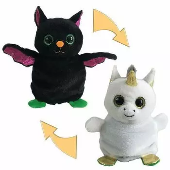 Мягкая игрушка Abtoys "Перевертыши. Мышка летучая/Единорог", 16 см