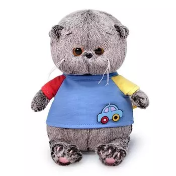 Мягкая игрушка Budi Basa BB-064 Басик Baby в футболке с машинкой, 20 см