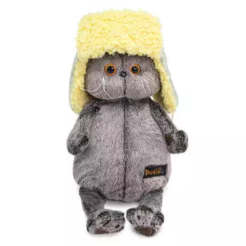 Мягкая игрушка Budi Basa Ks25-186 Басик в стеганой шапке-ушанке, 25 см