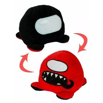 Мягкая игрушка-перевертыш Among Us, красно-черная