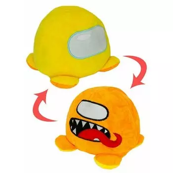 Мягкая игрушка-перевертыш Among Us, оранжево-желтая