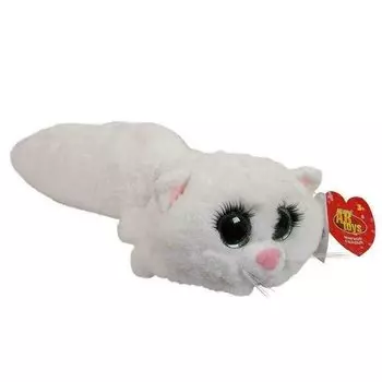 Мягкая игрушка "Реснички. Кошка", белая, 40 см