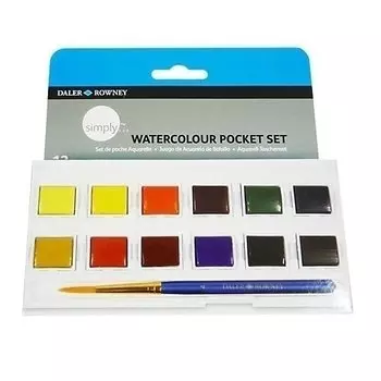 Набор акварельных красок, 12 цветов