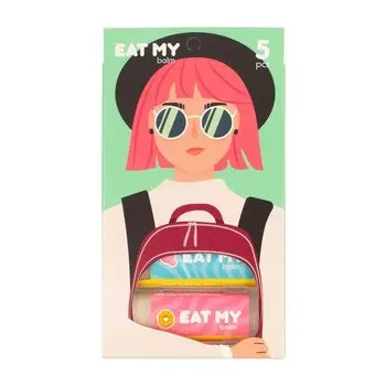 Набор бальзамов для губ Eat My Заряд уверенности, 5 шт