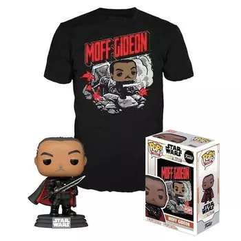 Набор фигурка + футболка Funko POP and Tee Star Wars The Mandalorian Moff Gideon (M) 52703 (UT-53542)
