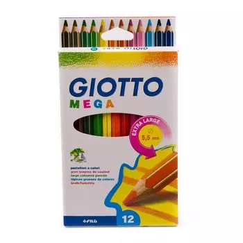 Набор карандашей утолщенных "Mega", 12 цветов