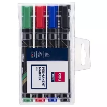Набор маркеров перманентных "Mate", 1.5-5 мм, 4 цвета