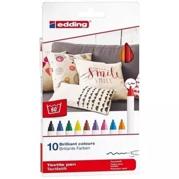 Набор маркеров по ткани, 10 цветов