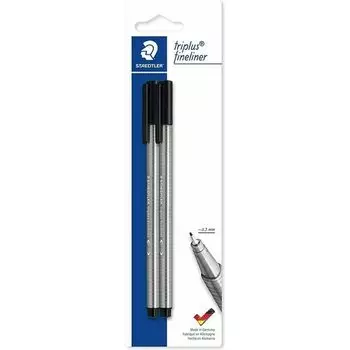 Набор ручек-линеров Staedtler, черный, 0,3 мм, 2 штуки