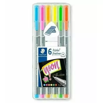 Набор ручек-линеров Staedtler Neon, 6 цветов