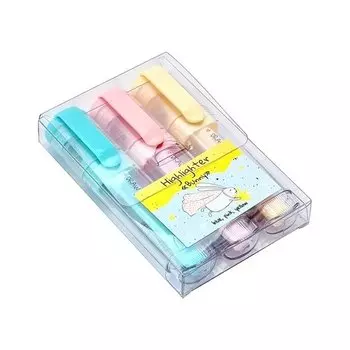 Набор текстовыделителей, Be Smart "Bunny", 3 шт., голубой, розовый, желтый