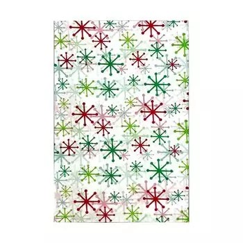 Набор упаковочной бумаги тишью Erich Krause Снежинки разноцветные, 4 листа, 50 х 70 см