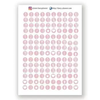 Наклейки для ежедневника Fancy Planner "Цифры"