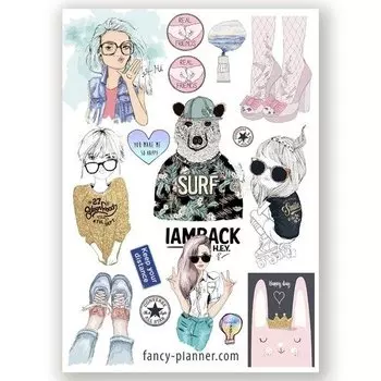 Наклейки для ежедневника Surf