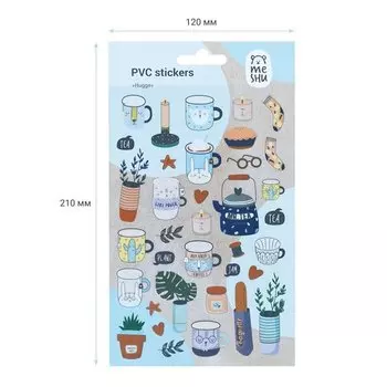 Наклейки Meshu Hugge, 10х21 см, 38 наклеек, ПВХ