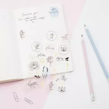 Наклейки ПВХ Meshu Soul warmth, 10 х 21 см, 28 наклеек