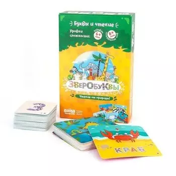 Развивающая настольная игра Банда Умников УМ030 Зверобуквы