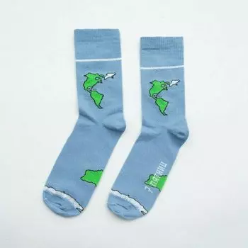 Носки 7 пятниц Земля, 41-46, голубые