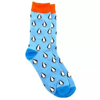 Носки Krumpy Socks Пингвин, 40-45, голубые