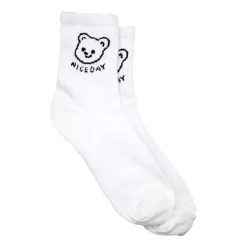 Носки Krumpy Socks Stan. Мишка, 35-40, белые
