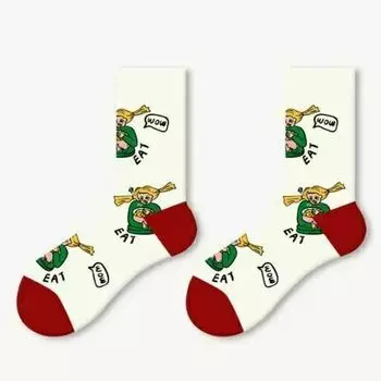 Носки Krumpy Socks Yum Yum, 35-40, белый