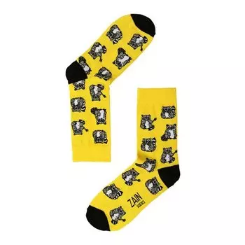 Носки ZAIN "Еноты" 009, желтые