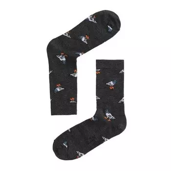 Носки ZAIN "Голуби" 063, тёмно-серые