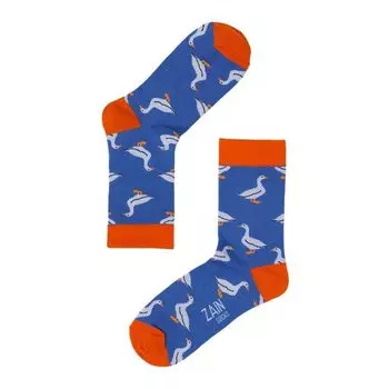 Носки ZAIN "Гуси" 054, синие