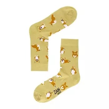 Носки ZAIN "Корги" 013, бежевые