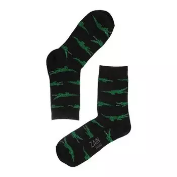 Носки ZAIN "Крокодилы" 091, черные