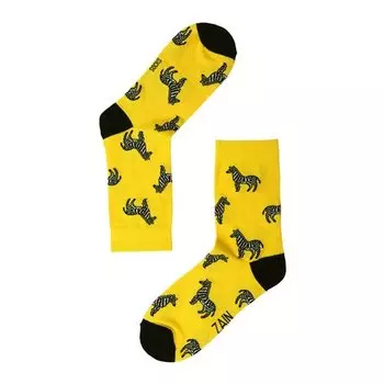 Носки ZAIN "Зебра"012, желтые