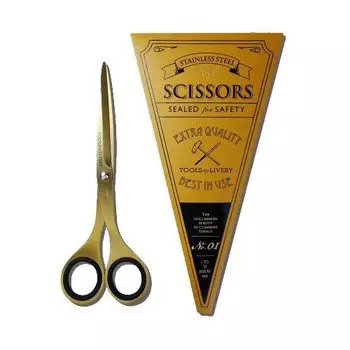 Ножницы, 16 см, золотистые