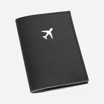 Обложка на паспорт Kokosina Самолет, черный