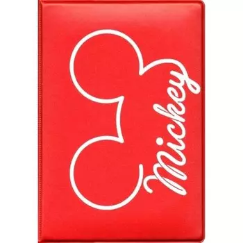 Обложка на паспорт "Микки", красная