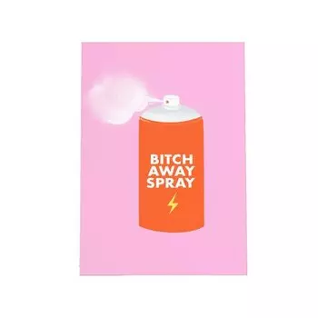 Открытка Bitch away spray