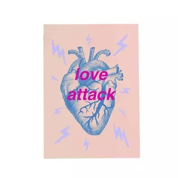 Открытка Blue heart attack