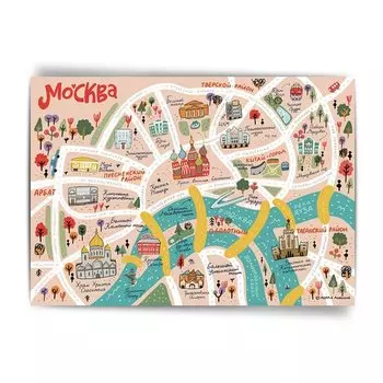 Открытка Карта Москвы