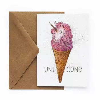 Открытка "Единорог", 10 х 15 см