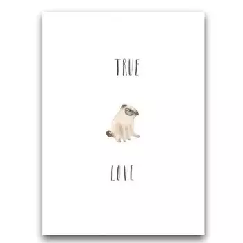 Открытка "Pug Love"
