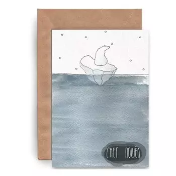 Открытка Yetti Снег пошел