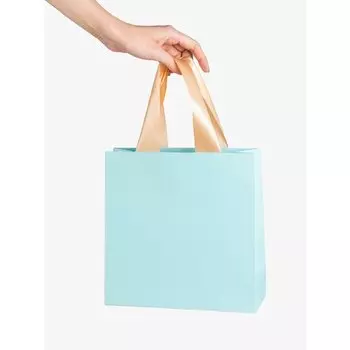 Пакет подарочный на широких ручках Symbol Mosaic Blue, 25 х 25 х 12 см