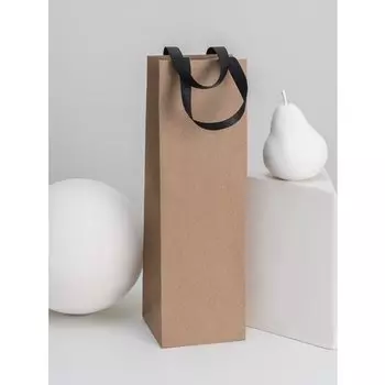 Пакет подарочный под бутылку Symbol, крафт