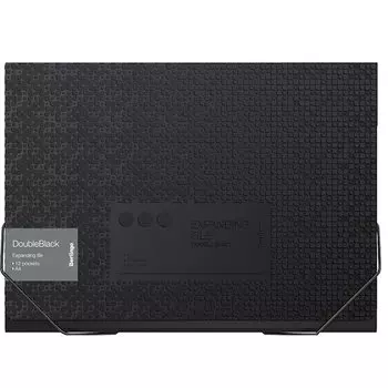 Папка 12 отделений Berlingo DoubleBlack, на резинке, А4, черная