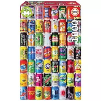 Пазл Educa миниатюра Банки с газировкой, 1000 деталей