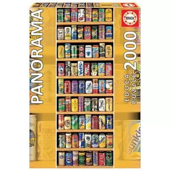 Пазл Educa панорама Коллекция банок, 2000 деталей