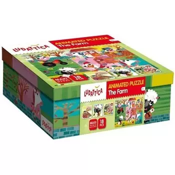 Пазл "Ферма", 18 элементов