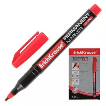 Перманентный маркер Erich Krause P-70, красный