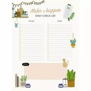 Планер недатированный настольный Listoff Check List 1 No. 2, 55 листов, А5+