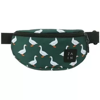Поясная сумка Zain "Гуси", зеленая