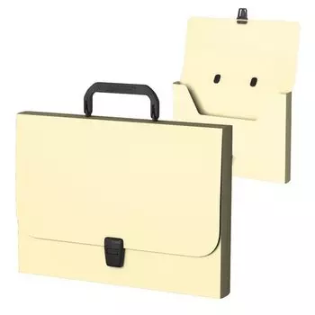 Портфель пластиковый ErichKrause Matt Pastel, FC, желтый